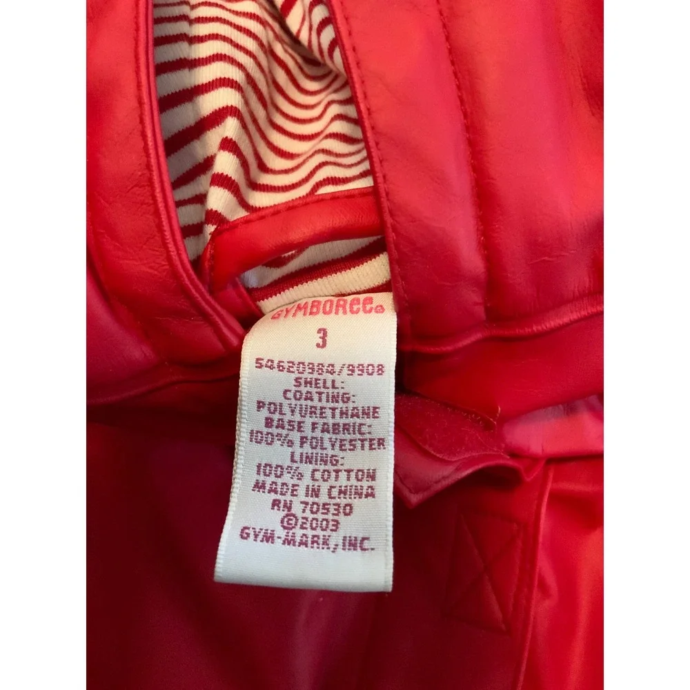 Gymboree Girls Red Whale Watching Hooded Raincoat Belted Jacket Size 3 2003
